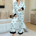 thumbnail image 2 of SJLDQY Valentines Women's Pajamas Set 2 Peice Pjs Set for Women Valentine's Day Bowknot Graphic Long Sleeve Pajama Tops Pants Soft Comfy Homewear Sleepwear Outfits, 2 of 6
