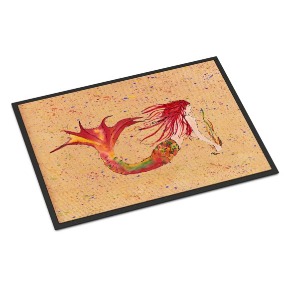 Carolines Treasures 8339-JMAT Mermaid Door Mat Indoor Rug or Outdoor Welcome Mat 24x36 Doormat 24H X 36W multicolor