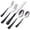 Black, variant on 20-Pieces Green and Black Silverware Sets for 4,Green Handle Stainless Steel Cutlery Set, Include Forks Spoons and Knives Set, Dishwasher Safe Utensil Sets for Home Restaurant