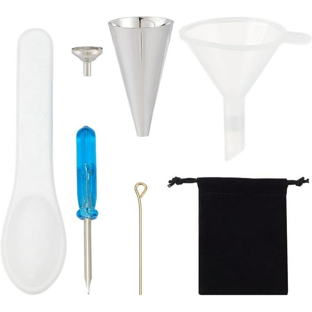 Mini embudo para rellenar joyas de cremación, kit de llenado de botellas pequeñas con embudo para cenizas de joyas.