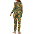 thumbnail image 3 of SCRAWLGOD Sunflower Pajamas Women Long Sleeve 2 Piece Sets for Women Pj Lounge Set Size Medium Crewneck Ladies Pjs Comfortable Women Sleepwear Soft, 3 of 7