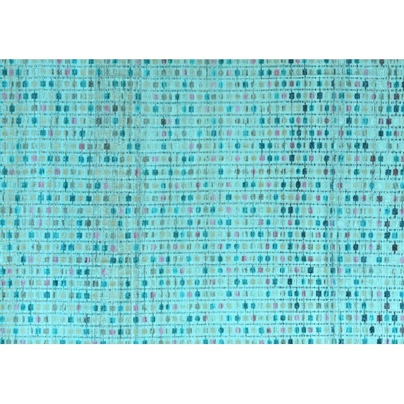 Ahgly Company Indoor Rectangle Abstract Light Blue Modern Area Rugs, 6' x 9'