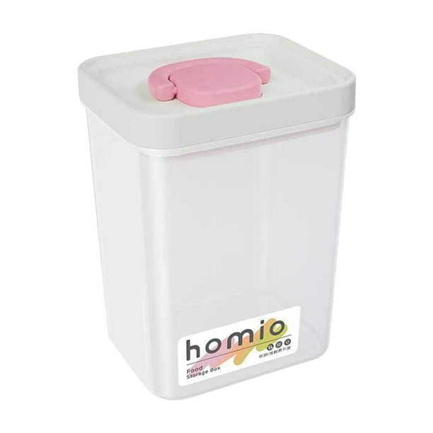 Latas Selladas, Contenedores Herméticos para Alimentos, Tanques de Plástico Transparente, Diseño Apilable, Conservación de La Frescura, Organización de Productos Secos, Artículos Esenciales