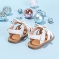 thumbnail image 5 of Gubotare Little Girls Sandals Infant Baby Girls Sandals Summer Baby Dress Flat Shoes Newborn Crib Shoes Walkers Shoes Size 11 (Pink,Little Kids 11), 5 of 7
