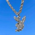 thumbnail image 2 of Collier Pendentif Lapin Playboy en Strass Acier Inoxydable Rétro Punk pour Femmes, 2 of 5