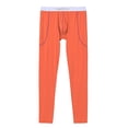 thumbnail image 2 of TANBOM Men's Nylon Thermal Pants Big Pouch Stylish Design Comfort Warmth Elasticity Breathability Orange XL, 2 of 9