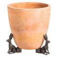 thumbnail image 3 of Set Of 3 Resin Plant Pot Stands, Rabbit Themed Flowerpot Holder For Indoor Outdoor, Drainage Improvement, Garden Decor Gift, 3 of 5