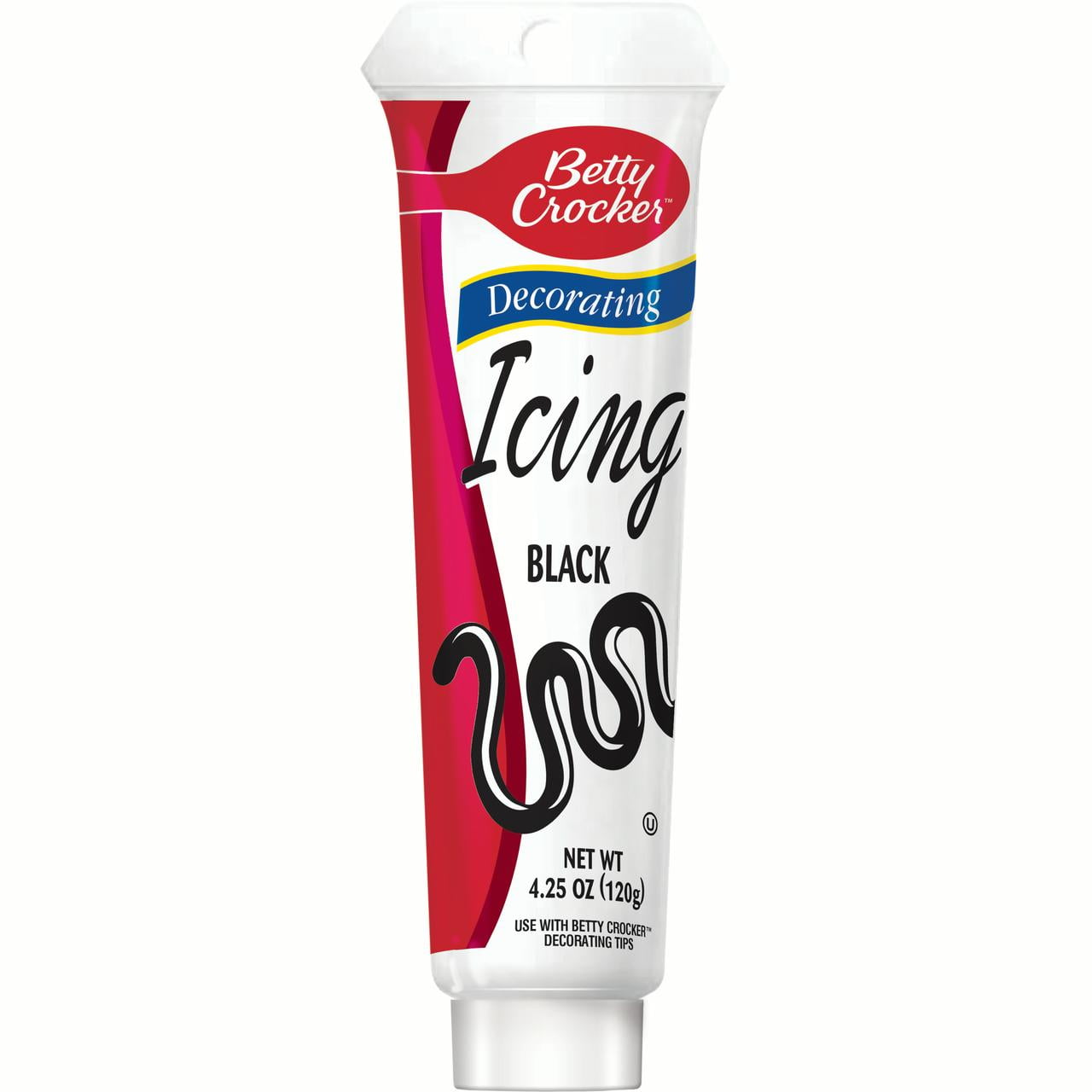 Betty Crocker Decorating Tube Icing, Black, 4.25oz