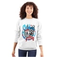 thumbnail image 3 of Airbrushed Slush Puppie Chill Vibes Unisex Plus Size Sweatshirt Brisco Brands 2X, 3 of 5