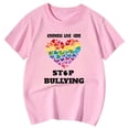 thumbnail image 4 of UAYOTSE Little Girls Ocean Graphic Short Sleeve Tees Crewneck Cotton Summer Casual Beach Holiday Outfit Tops,Sizes 7-8 Years, 4 of 4