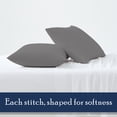 thumbnail image 5 of Color Sense 100% Cotton Percale Pillowcases – Breathable, Lightweight, Hotel-Quality - Cool & Crisp, Dark Gray, Standard, 5 of 14
