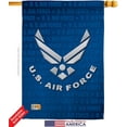 thumbnail image 2 of Breeze Decor BD-MI-HS-108053-IP-BO-D-IM11-AF 28 x 40 in. US Air Force Americana Military Impressions Decorative Vertical Double Sided House Flag Set with Pole Bracket Hardware, 2 of 6
