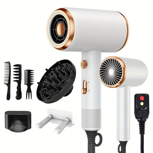 Ionic Professional Hair Dryer with Diffuser - Fast Drying for All Hair Types