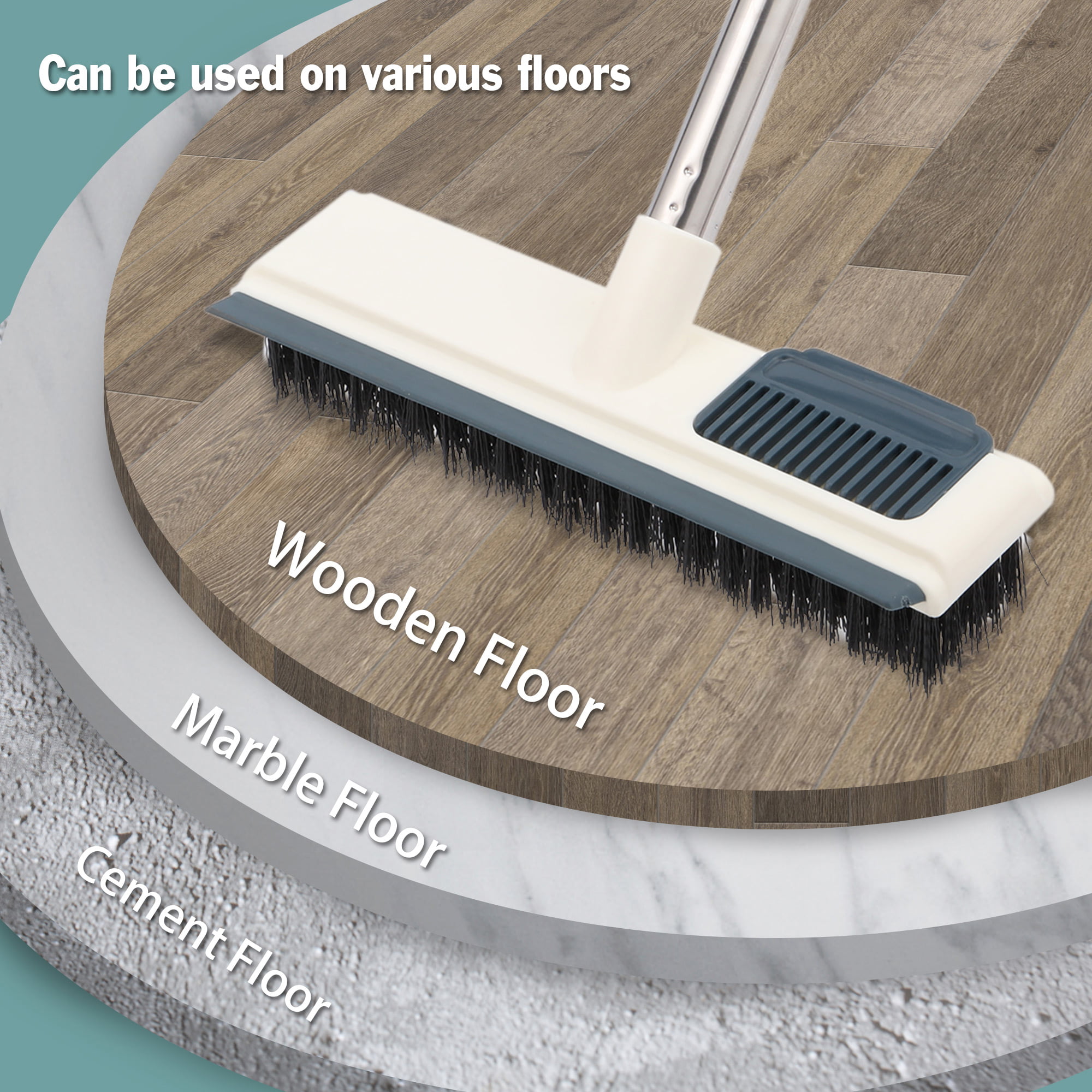 Youloveit 1pc Long Handle Cleaning Brush Floor Scrub Brush Cleaner Tool Long Handle Dust Brush for Bathroom Wall Floors Cleaning Scrub Bathtub Patio