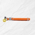 thumbnail image 2 of Corduroy Pet Collar with Bell and Flower Pendant, Adjustable Safety Buckle Neck Strap for Dogs and Cats, Orange, 2 of 3