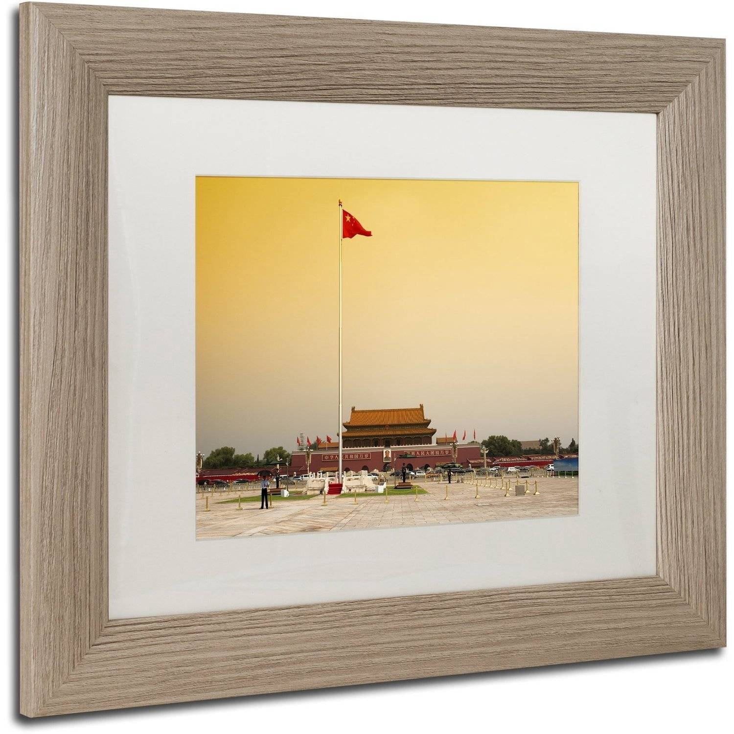 Trademark Fine Art "Tiananmen" Canvas Art by Philippe Hugonnard, White Matte, Birch Frame