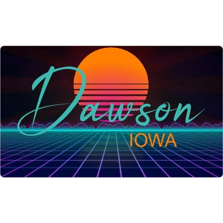 

Dawson Iowa 4 X 2.25-Inch Fridge Magnet Retro Neon Design