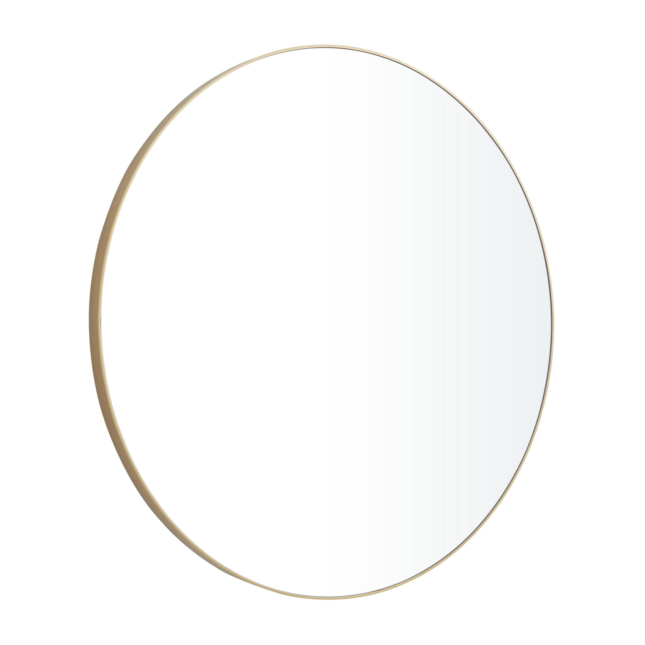 DecMode 42" x 42" Gold Wall Mirror with Thin Frame