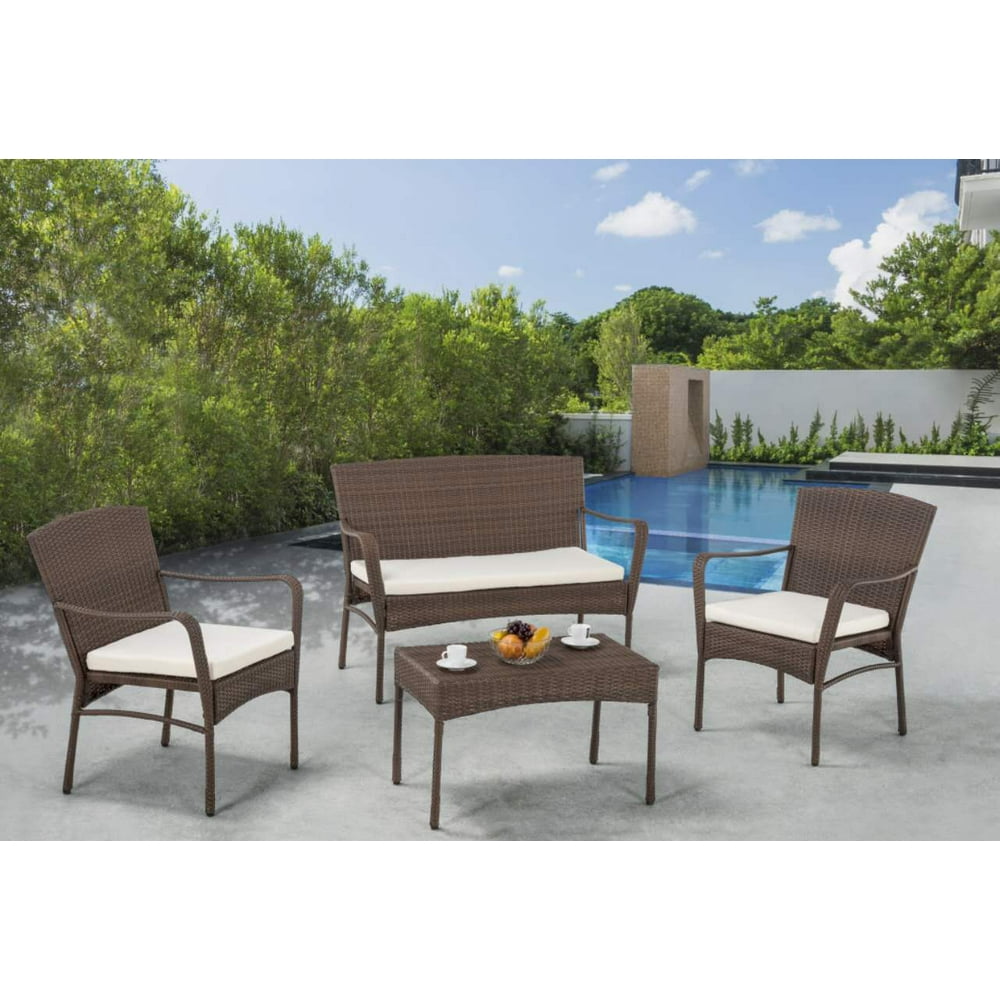 W Unlimited Leisure Collection Outdoor Garden Patio Furniture 4PC set w