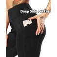 thumbnail image 5 of SEASUM Women's High Waist Yoga Leggings With Pockets Workout Athletic Pants Running Tights Black S, 5 of 7