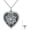 Lotus, variant on Heart Lotus Urn Necklace for Ashes Always In My Heart Flower Cremation Memorial Jewelry