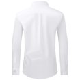 thumbnail image 3 of Camisa de vestir para hombre Alimens & Gentle, corte regular, elástica, blanca, 3 of 5
