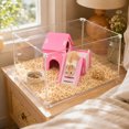 thumbnail image 5 of Two-Layer Small Animal Castle with Stairs, Hamster Sleeping House Nest, Guinea Pig Hideout Exercise Toy(6Inch,Green), 5 of 6