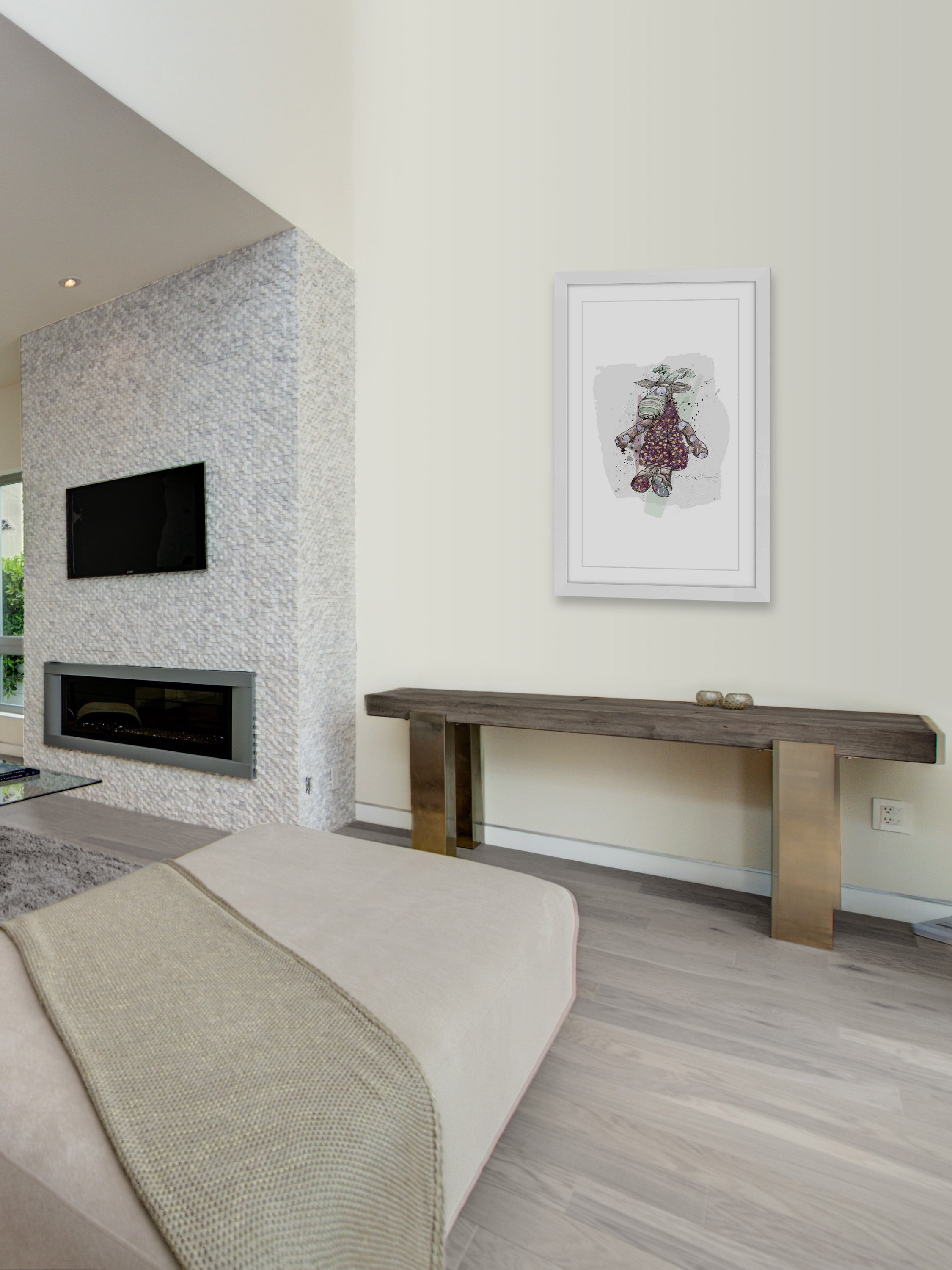 "Chevre" Framed Painting Print