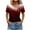 Wine, variant on WIZUTIZ Plus Size Tops for Women up to 65% Off Breathable Fluffy Athletic Tee V-Neck Cozy Style Short Sleeve Tshirt Elegant Solid Linen Tshirts Comfy Holiday Beach T-shirt Casual Ladies Tops Blue