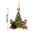 thumbnail image 3 of EWASWON Acrylic Dog & Cat Christmas Ornament - Hanging Pendant for Christmas Tree, Car, Home Holiday Decor, 1pc Festive Pet Decor, 3 of 6