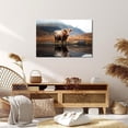 thumbnail image 3 of HFDF Highland Cow Wall Decor Cow Picture Farmhouse Canvas Wall Art Cow Print Bedroom Decor Animal Decor Farmhouse Painting Cow Wall Art Canvas for Living Room Bedroom Decor 24x16inch Framed, 3 of 6