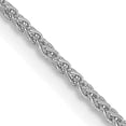 thumbnail image 2 of Solid 14K White Gold 1.5mm Diamond-cut Spiga with Lobster Lock Chain - 16", 2 of 8