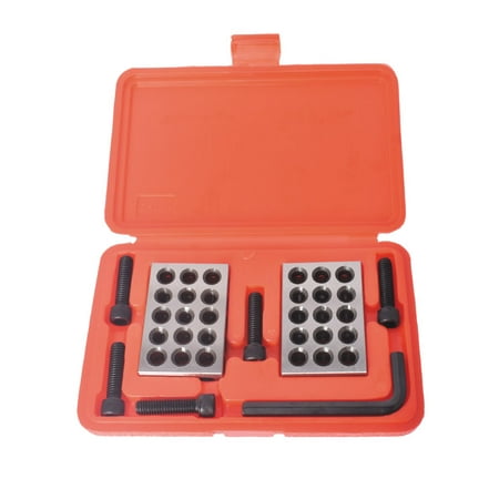 

findmall 1-2-3 Blocks 0.0001 Ultra Precision 1-2-3 Blocks Set 23 Hole with Screws Hex Key Plastic Case