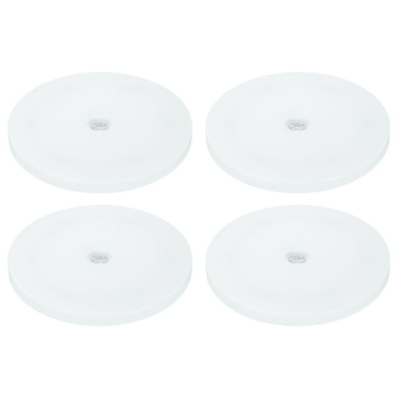 4Pack Acrylic Lazy Susan Turntable, 7" Spinner Lazy Susan Turntable Organizer, Acrylic Ball Bearing Rotating Tray for Pantry Spice Rack Decorating, White