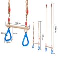 thumbnail image 3 of Slhljlin Fitness & Yoga Equipment Barra de columpio para niños con anillos de gimnasia Aro colgante de madera Barras de mono Juego de columpios de madera para interior y exterior Equipo de patio, 3 of 3