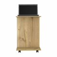 thumbnail image 4 of Atlin Designs Wood Mobile Tray Table with 2 Lateral Shelves in Light Oak, 4 of 6