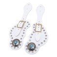 thumbnail image 1 of Adjustable Rhinestone Spur Straps, Faux Leather Cowboy Spurs for Equestrians, with Unique Design, Essential Accessory,  Spur Holder Set, 1 of 7