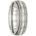 thumbnail image 4 of Stainless Steel Brushed and Polished Ridged 7.00mm Band, 4 of 9