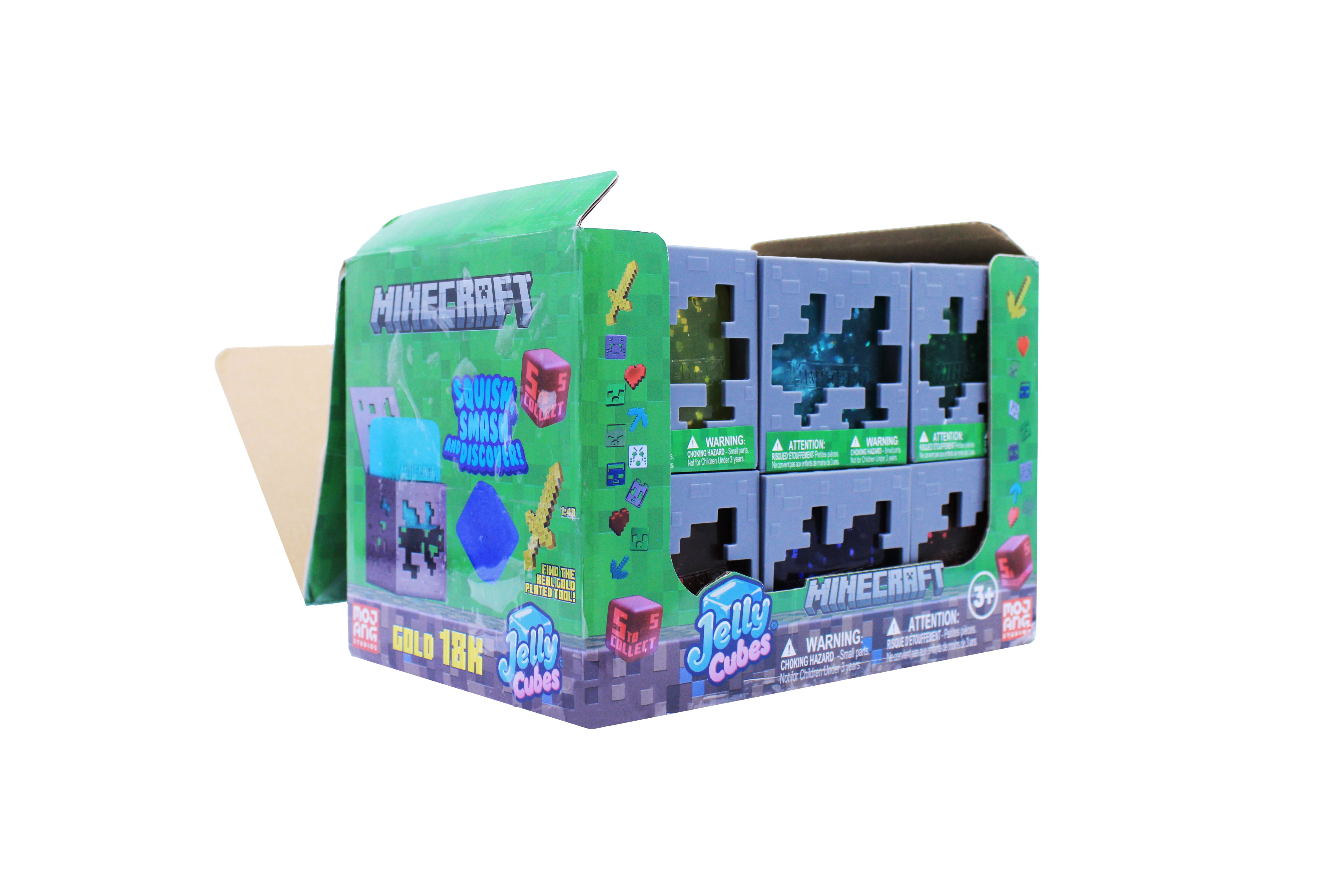 Minecraft Jelly Cube, Novelty Fidget Toy, Collectable(1 Piece, Color May Vary), Children Ages 3+
