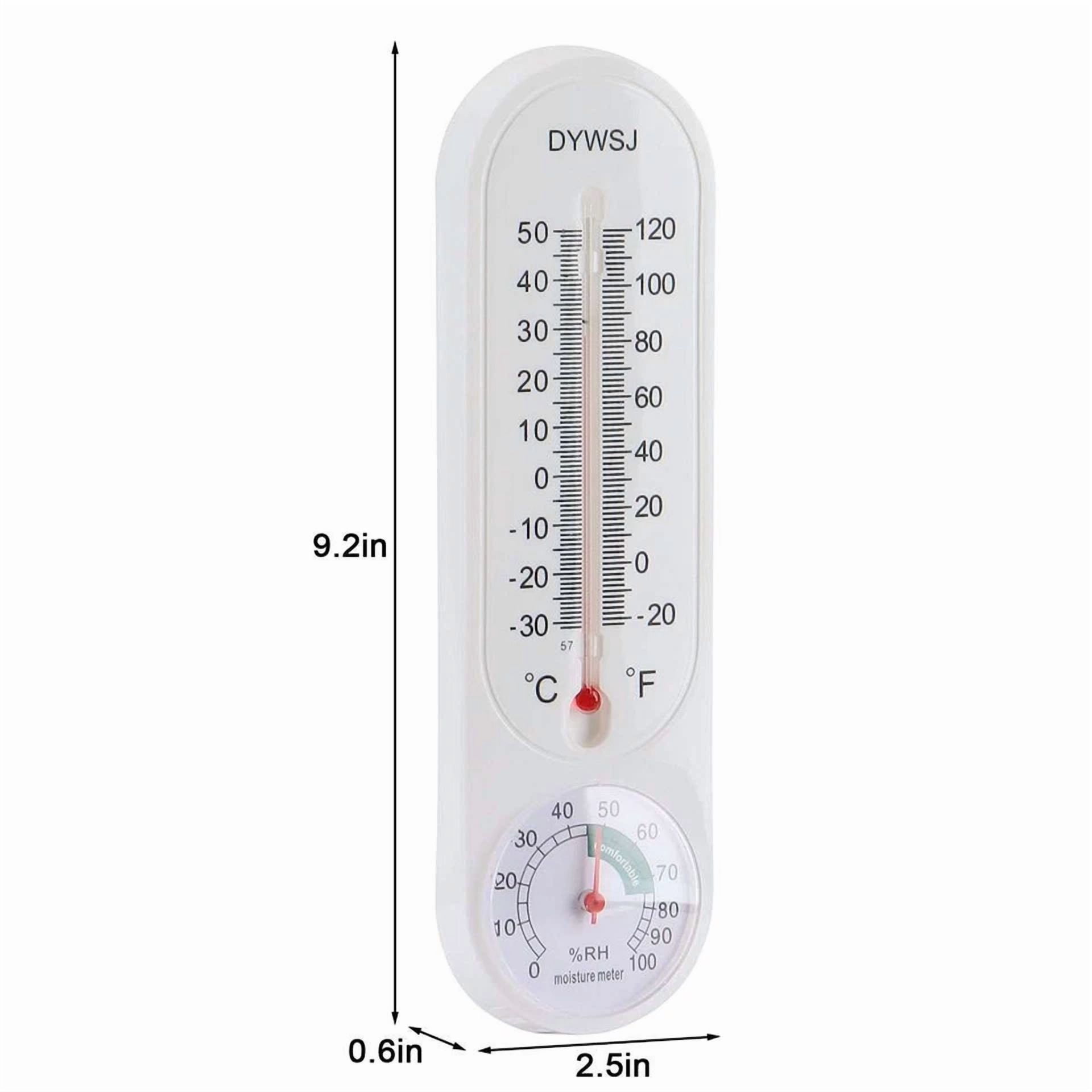 PURELY- 3Pcs Wall Thermometer Indoor Outdoor Mount Garden Greenhouse Home Humidity Meter