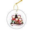 thumbnail image 1 of Adorno navideño familiar para árbol con cordón, modelo 13 (rojo, familia de cuatro), hecho de vidrio orgánico, multicolor, ligero y compacto, ideal para decoración festiva., 1 of 6