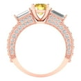 thumbnail image 4 of Three-Stone Engagement Ring for Women - 2.33ct Natural Citrine in 14K Rose Gold Promise Ring, 4 of 6