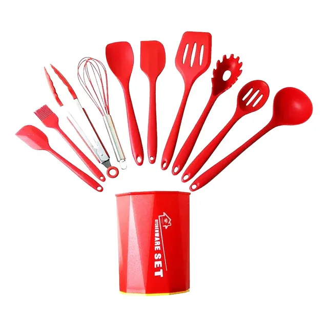 Juego Utensilios De Silicona 11 Piezas Resistentes Al Calor