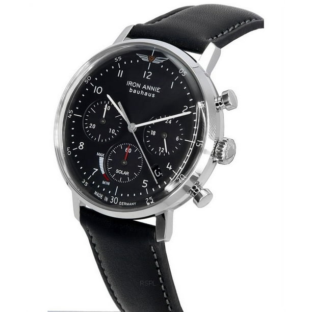 Iron Annie Bauhaus Chronograph Black Dial Solar 50862 Men s Watch