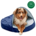 thumbnail image 4 of FurHaven Pet Products Microvelvet Snuggery Orthopedic Pet Bed for Dogs & Cats - Navy, 26" Base, 4 of 14