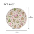 thumbnail image 4 of 60 Inch Round Tablecloth with White Lace Trim Fall Table Cover for Elegant Dining Decor Pink Cute Christmas Pattern, 4 of 8