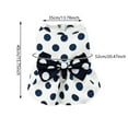 thumbnail image 4 of KMWGRE Retro Bow Dog Harness Dress Fashion Polka Puppy Pleated Skirt Soft Lightweight Button Up Pet with D Ring White M, 4 of 5