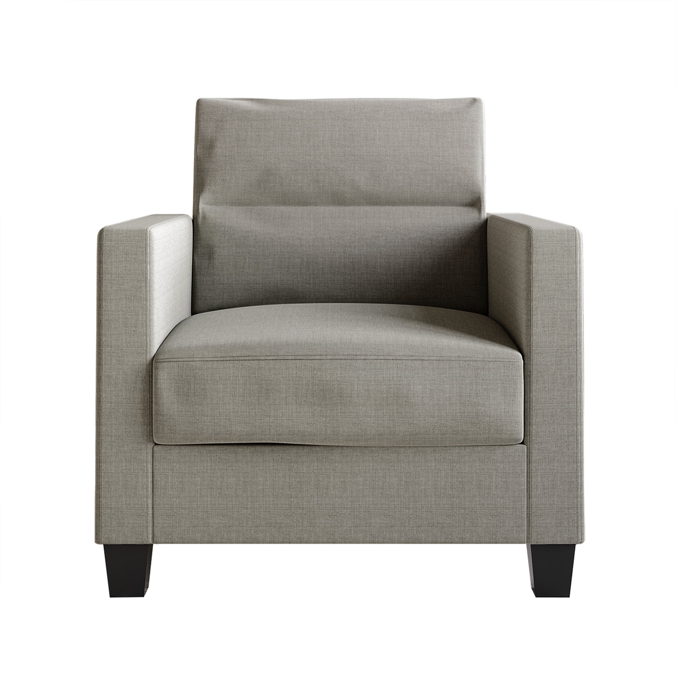 Castle Place Contemporary Linen Upholstered Arm Chair, Grey