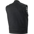 thumbnail image 2 of First Mfg Co - Highland V2 - Men's Motorcycle Biker Riding Black Canvas Vest - 2X Large - Armor Pockets, 2 of 5