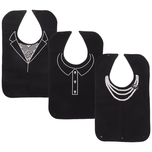 3Pcs Senior Bibs Party Adult Bib Adult Eating Protector Seniors Clothes Bib Adult Bibs